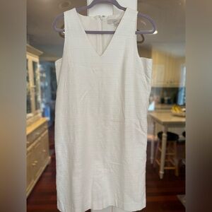LOFT Ivory Textured Dress